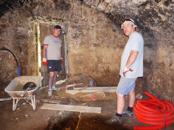 béton à la chaufferie !